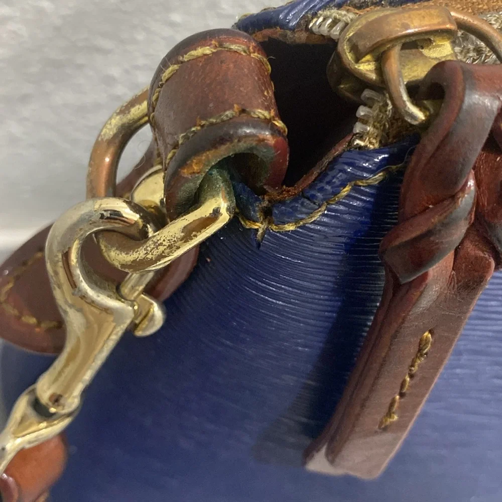 Dooney & Bourke Eva Cork Satchel Shoulder/ Handbag Bag in Navy - Picture 4 of 17